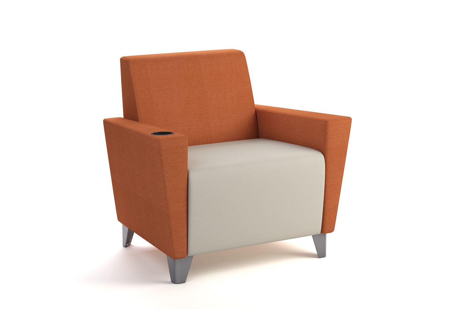Flair single seat Lounge, Chrome Legs and two color option